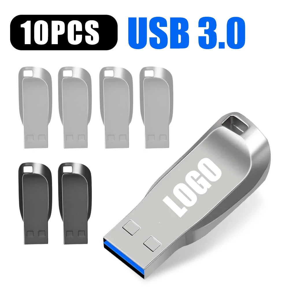 10-Pack Metal USB 3.0 Flash Drives 8GB–128GB High Speed USB Flash Drive PRIMED