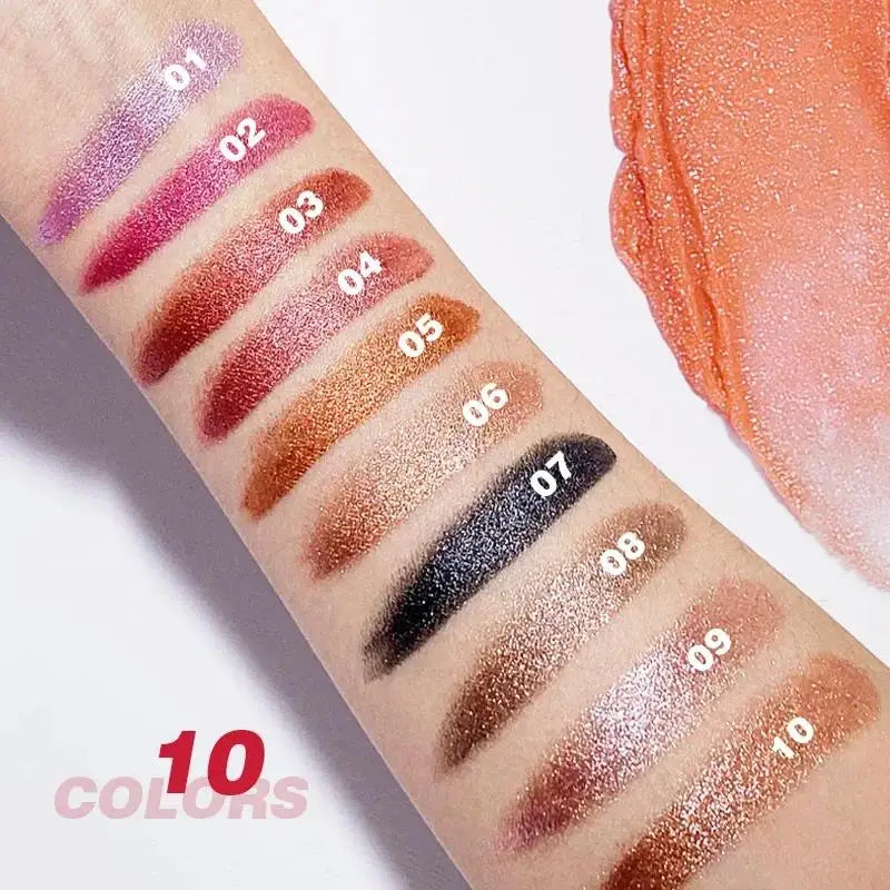 Pudaier Diamond Lipstick 10 Shades – Waterproof Glitter Lip