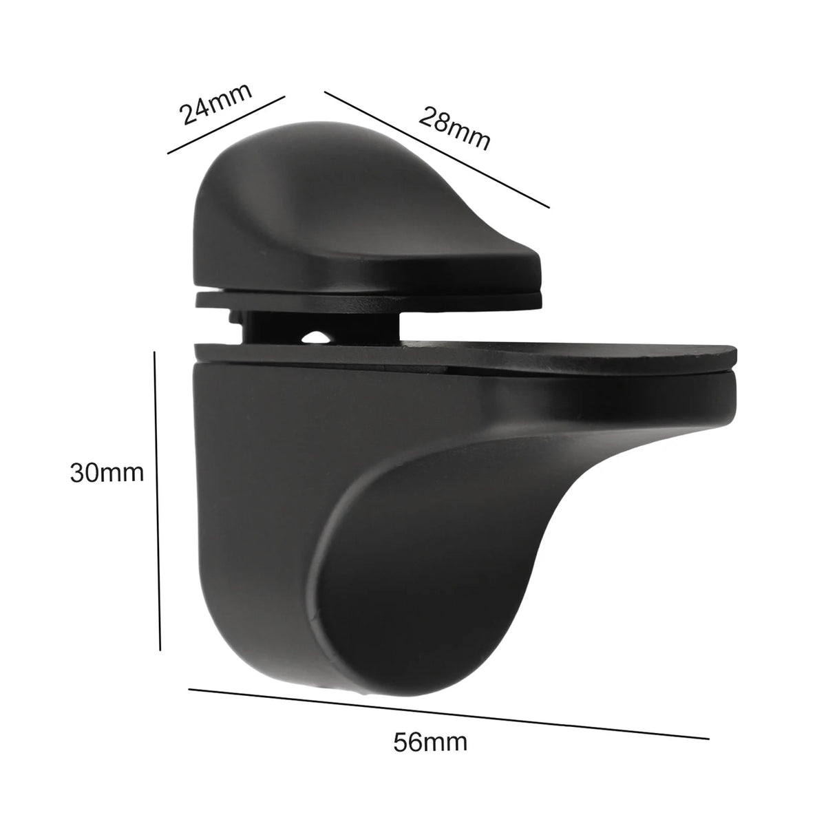 Zinc Alloy Glass & Wood Wall Shelf Bracket – 4 Colors