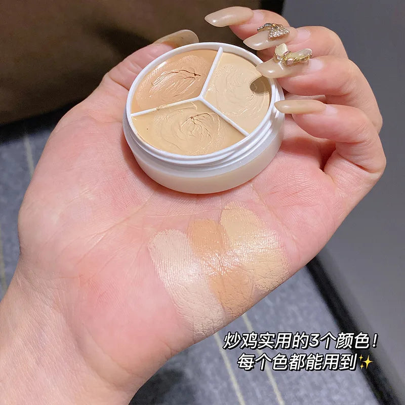 SWEETMINT 3-Shade Waterproof Concealer Cream – All Skin Types Face Concealer Cream PRIMED