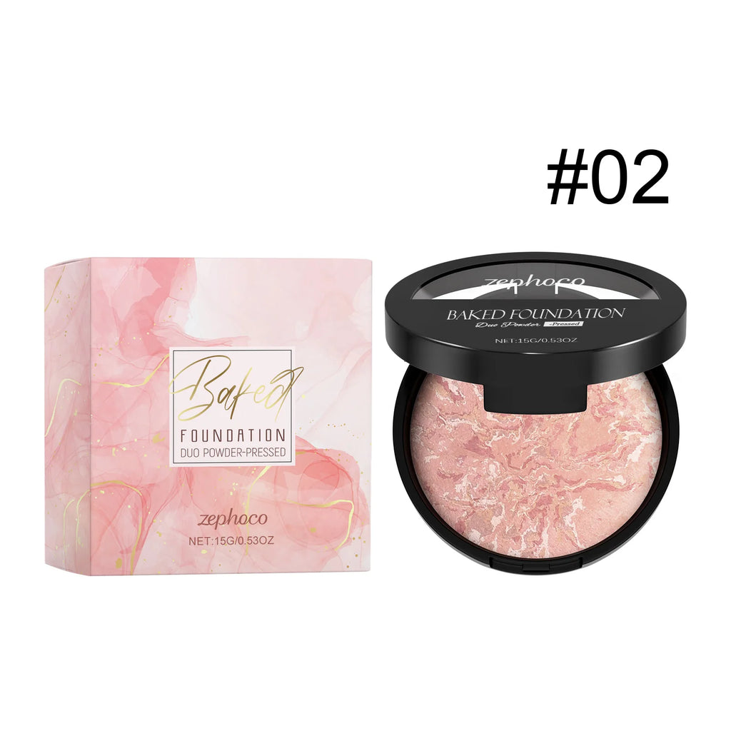 Baked Bronzer & Marble Highlighter Palette – Matte Setting Powder Bronzer Highlighter Palette PRIMED 02