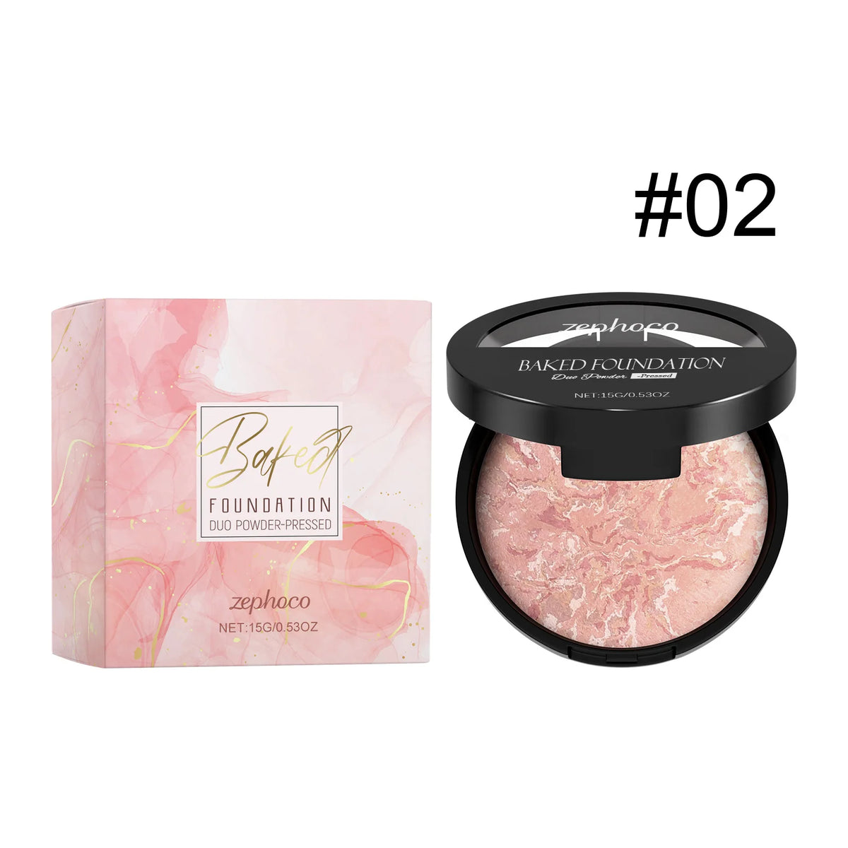 Baked Bronzer & Marble Highlighter Palette – Matte Setting Powder Bronzer Highlighter Palette PRIMED 02