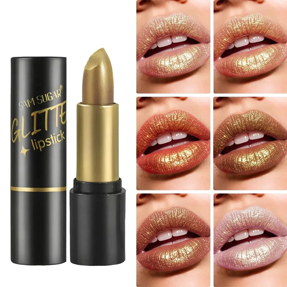 SAM SUGAR Shimmer Lip Gloss – Waterproof Long-Lasting Pearlescent
