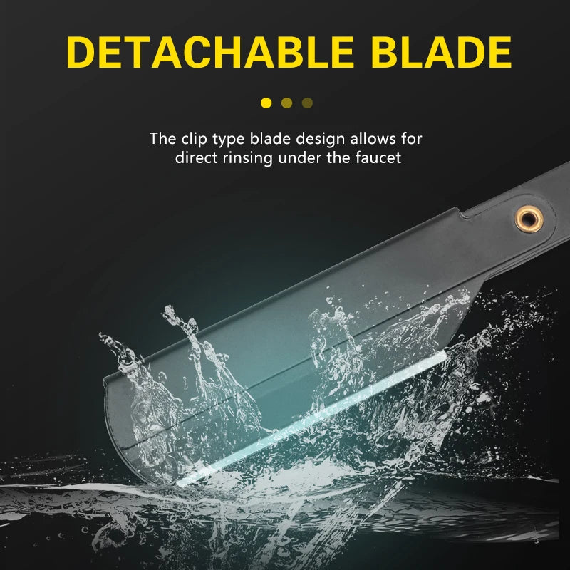 Men's Folding Shavette Razor – Replaceable Blades, 5 Colors