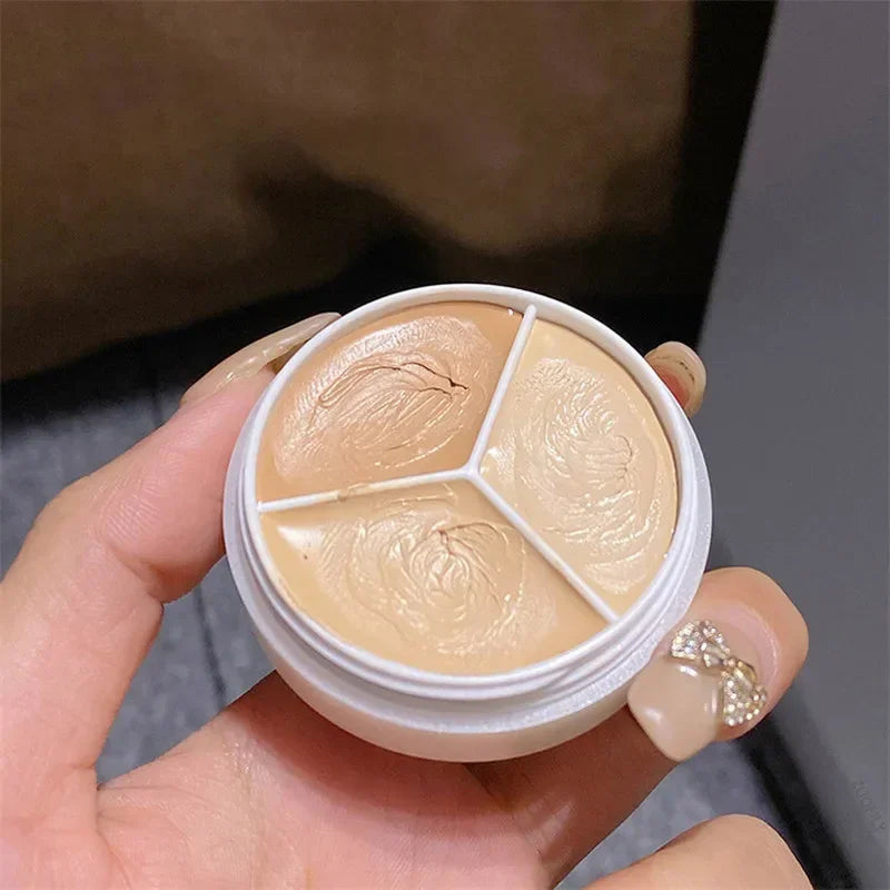 3-Color Concealer Contour Cream – Full Coverage, Oil Control