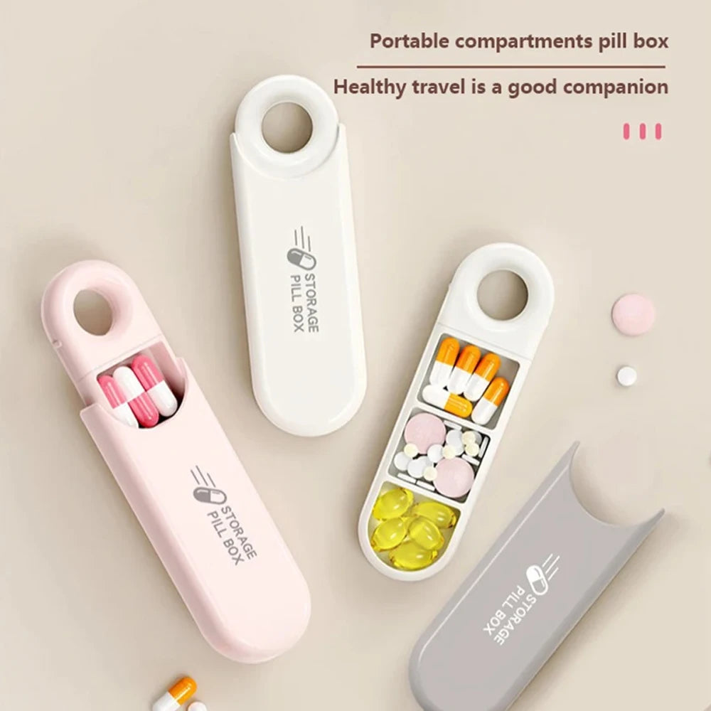 Small 3-Compartment Travel Pill Organizer | Daily Pill Box