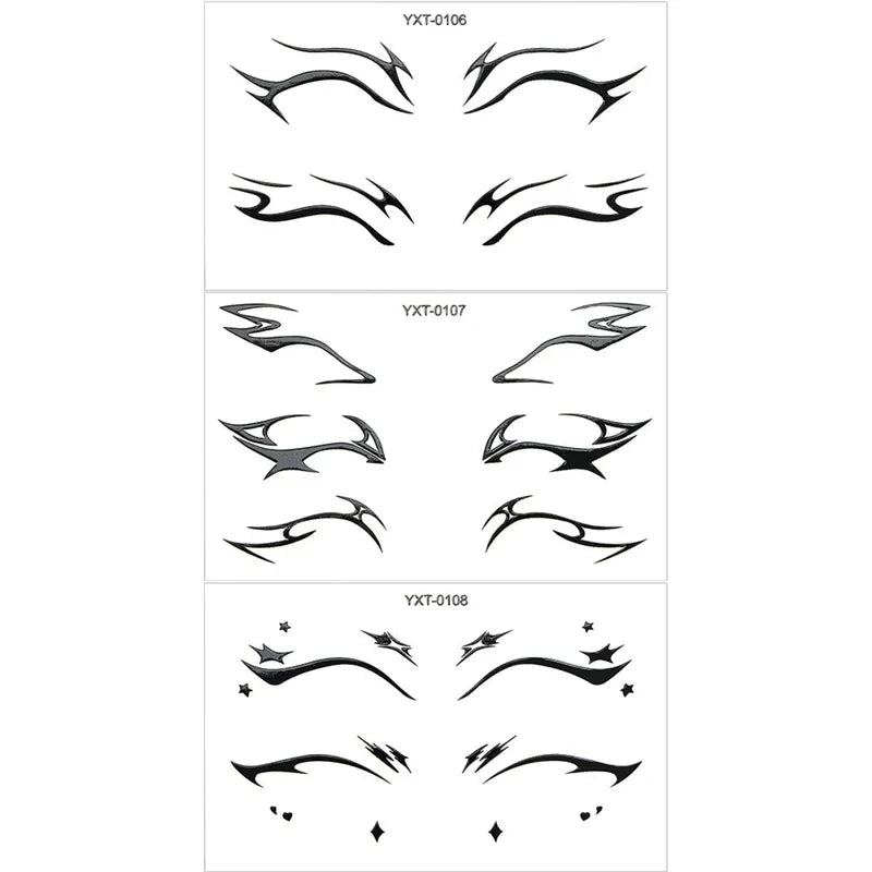 Gothic Metallic Eye Corner Temporary Tattoo Stickers | Cosplay