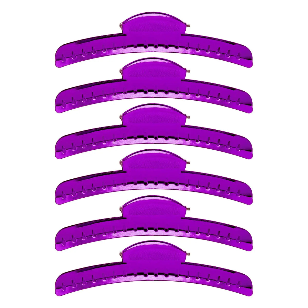 Metal Finger Wave Hair Clips – Aluminum Tip Styling Clamps 5pc Hair Styling Clips PRIMED purple CN