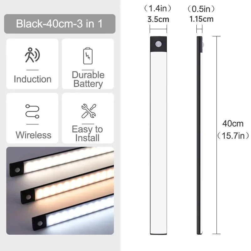 VENUSWING LED Under Cabinet Light – Motion Sensor Rechargeable