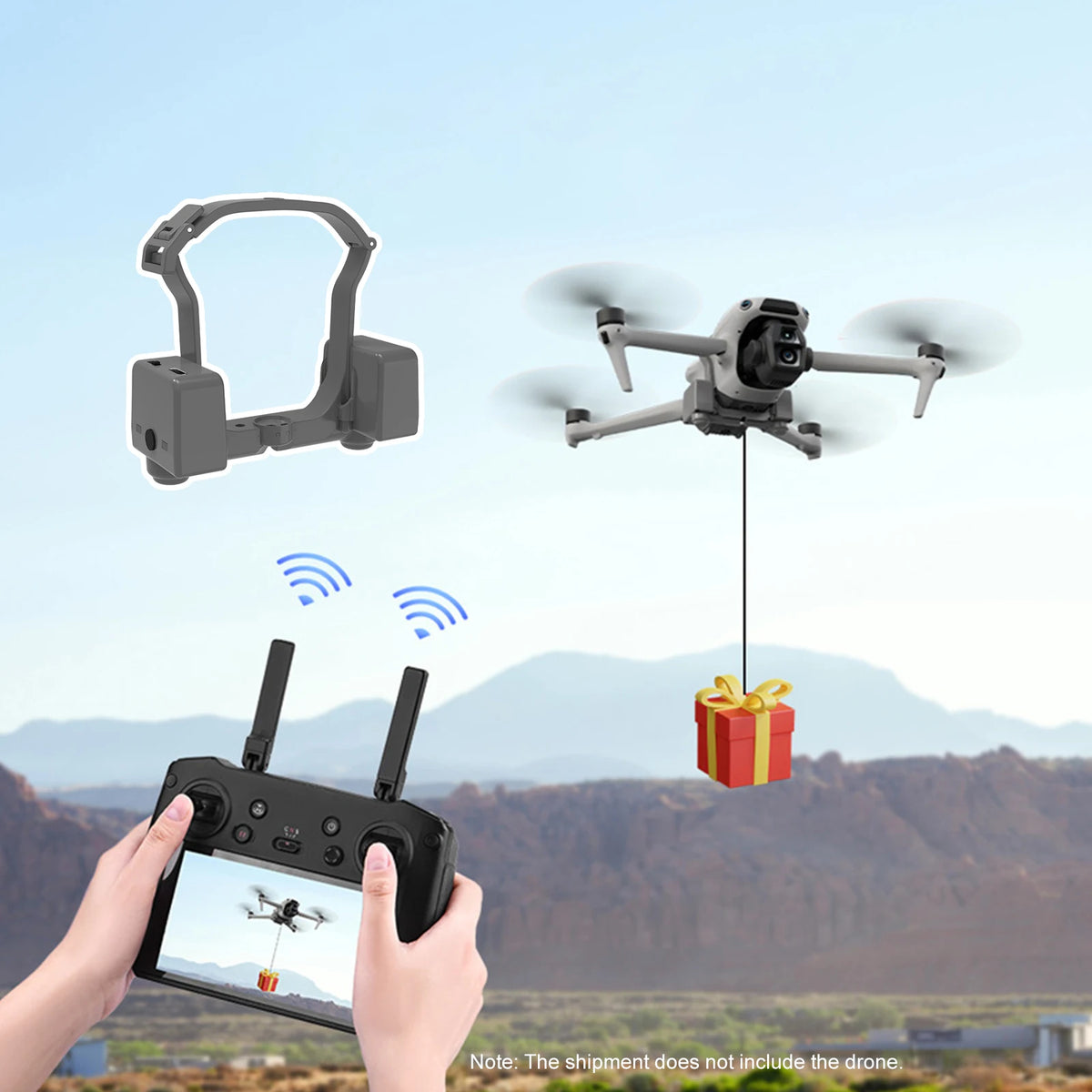 DJI Air 3/3S Drone Airdrop Thrower – 500g Payload Drop Drone Airdrop Thrower PRIMED
