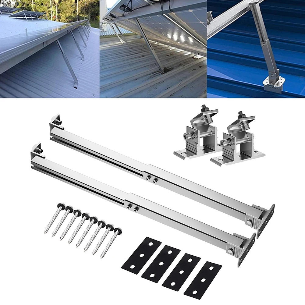 Adjustable Solar Panel Mounting Bracket 15-30° Flat Roof Kit Solar Panel Mount PRIMED