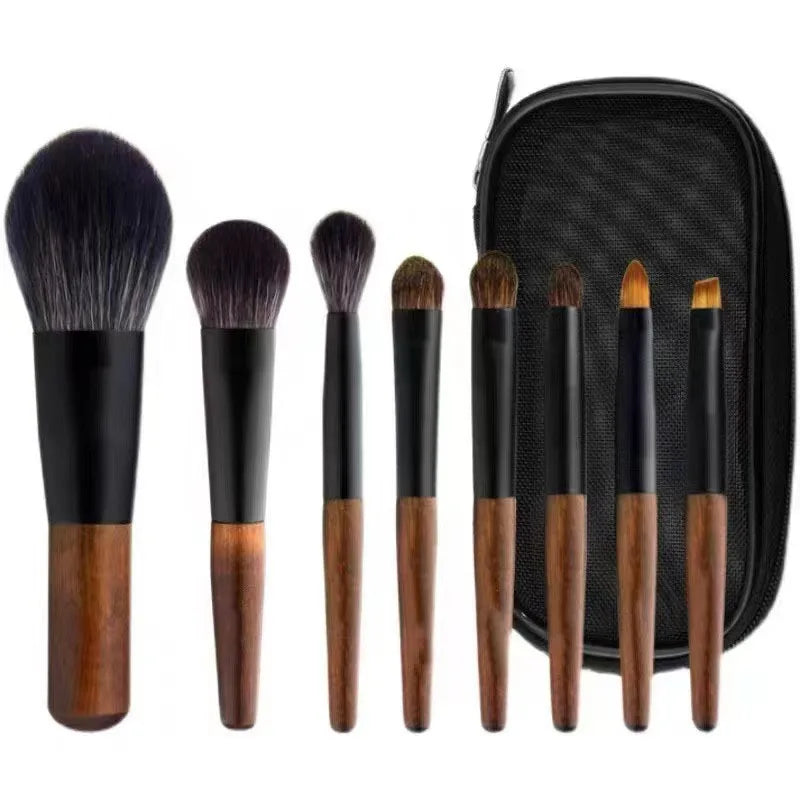 12-Piece Mini Travel Makeup Brush Set with Carry Bag