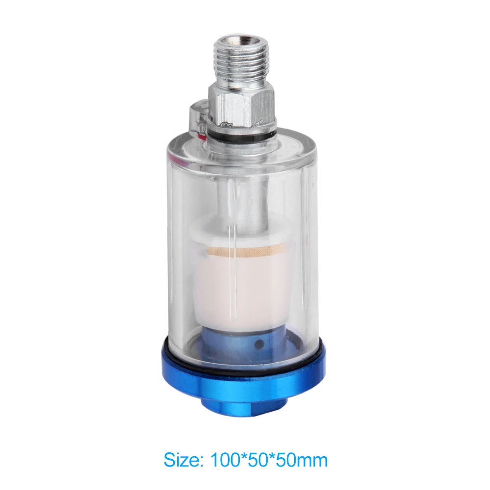 Pneumatic Inline Air Filter – 1/4" Water Oil Separator for Spray Gun Pneumatic Air Filter PRIMED