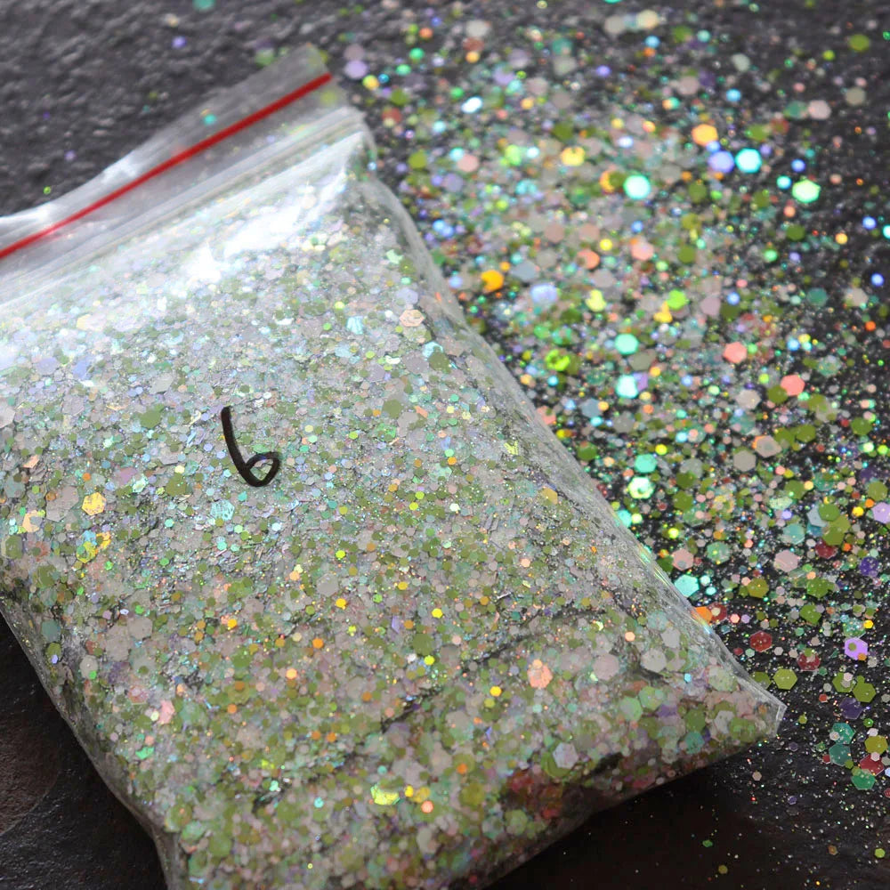MAFANAILS 20g Diamond Pigment Nail Glitter Powder – 6 Colors