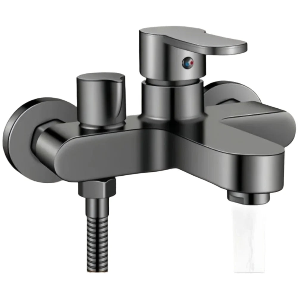 Solid Copper Shower Mixer Faucet | 3-Function, 15cm Mount