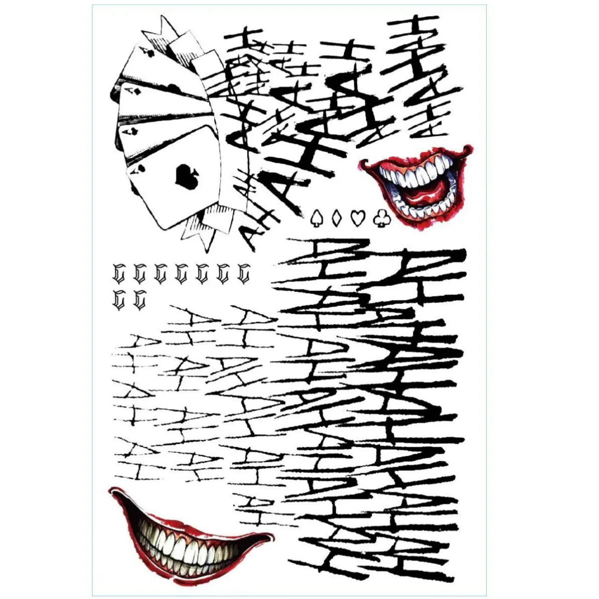 Halloween Temporary Tattoo Stickers – Clown Cosplay Horror Party Temporary Tattoo Sticker PRIMED G China