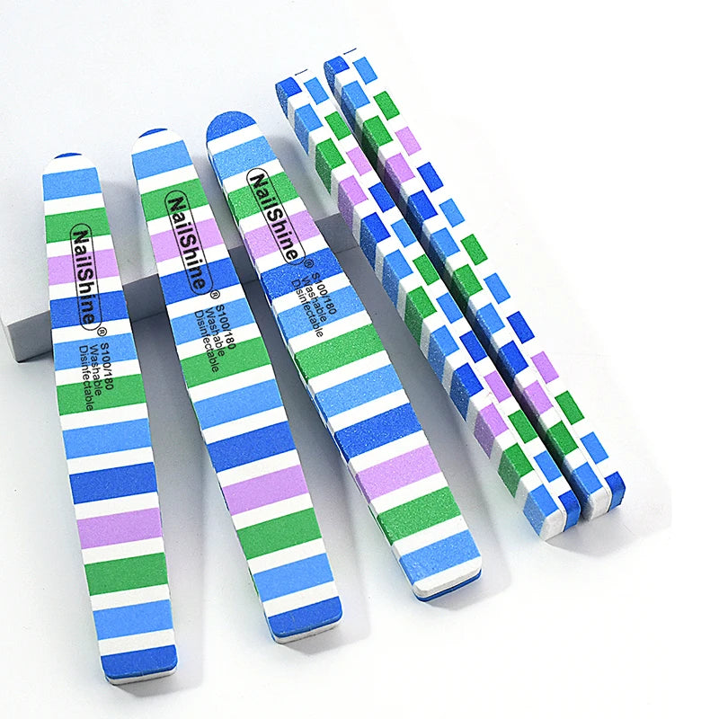 Sponge Nail Files 100/180 Grit – 5 or 10 Pack Dual-Sided
