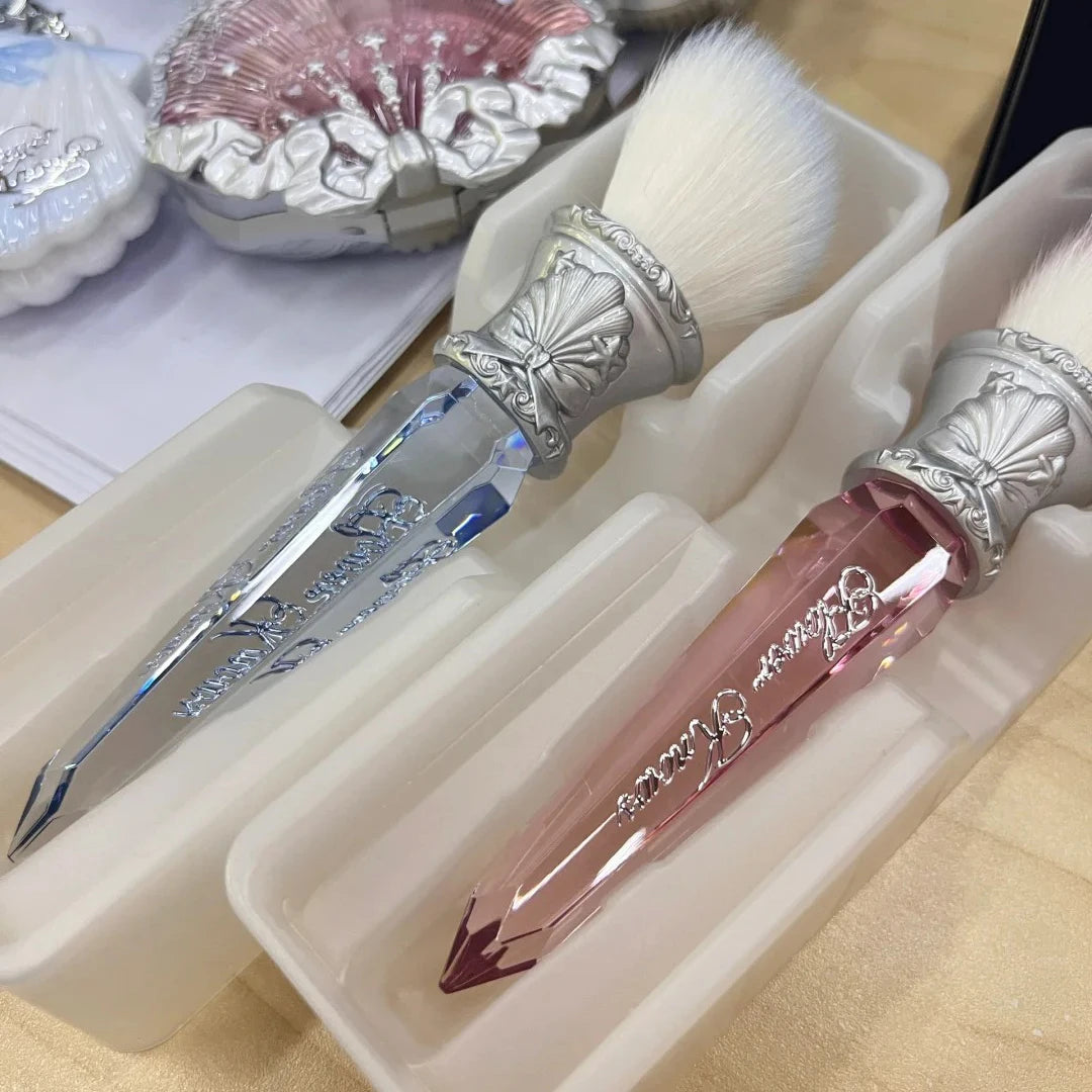 Flower Knows Angled Blush Brush – Crystal Handle, Vegan