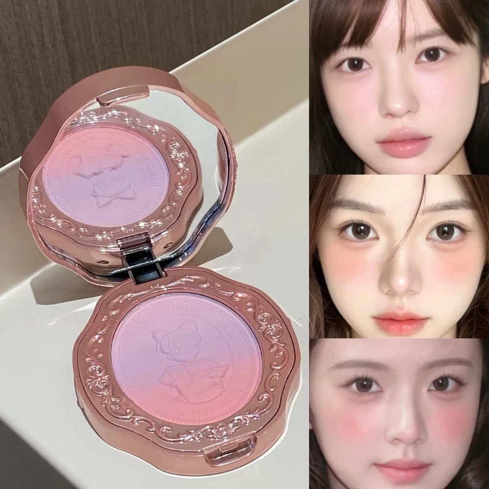 Embossed Gradient Matte Blush Palette – Nude Peach Cheek Tint Blush Palette PRIMED