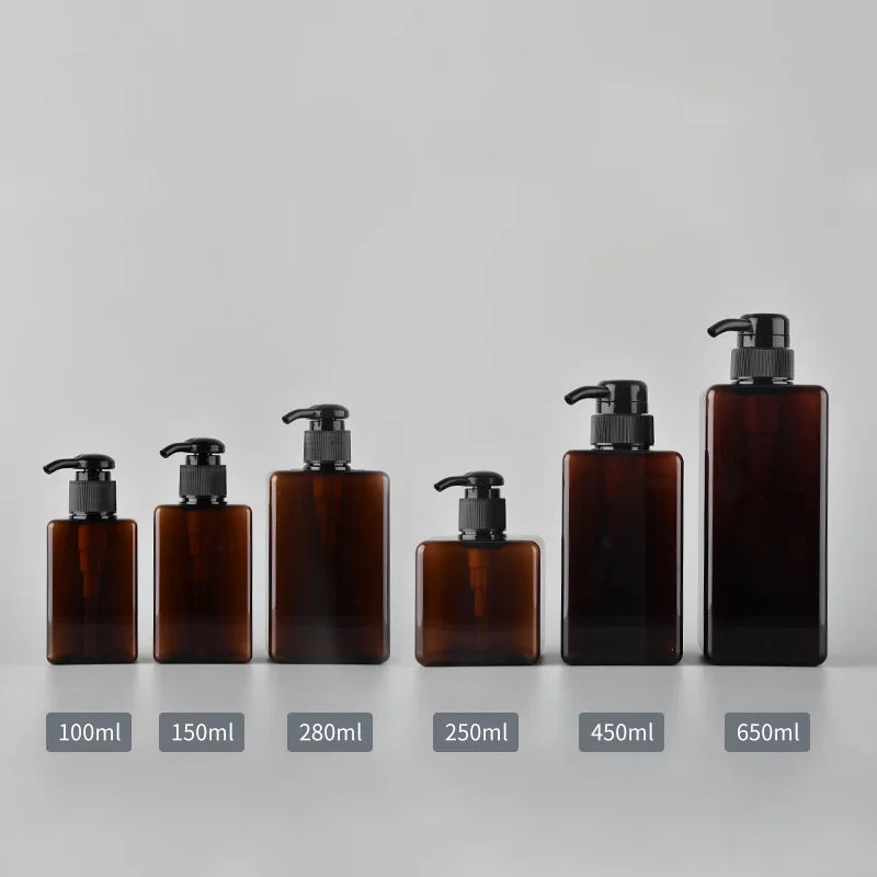 Square Refillable Pump Bottle – Soap, Shampoo & Lotion 100–650ml