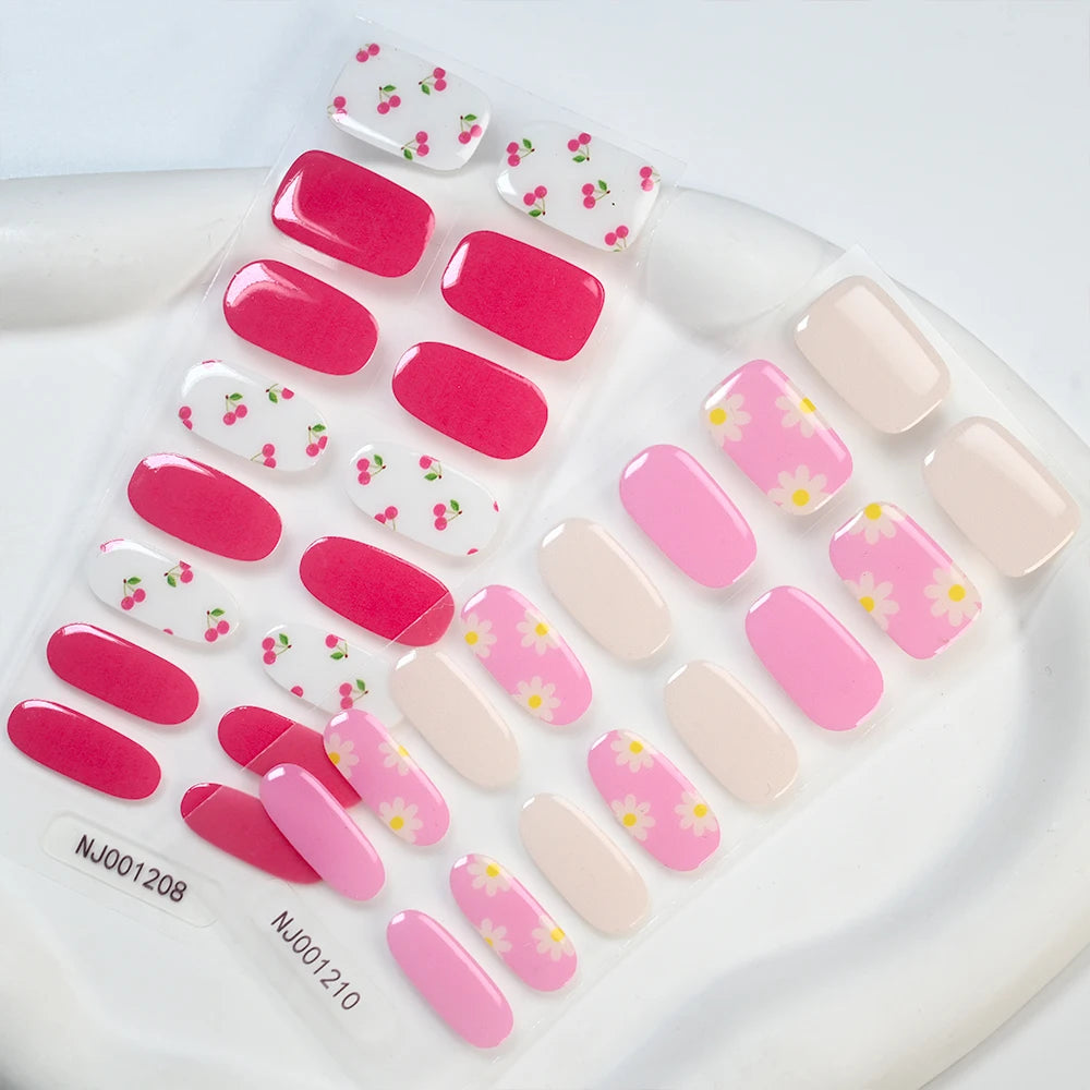 Semi Cured UV Gel Nail Stickers – Brown Leopard Print