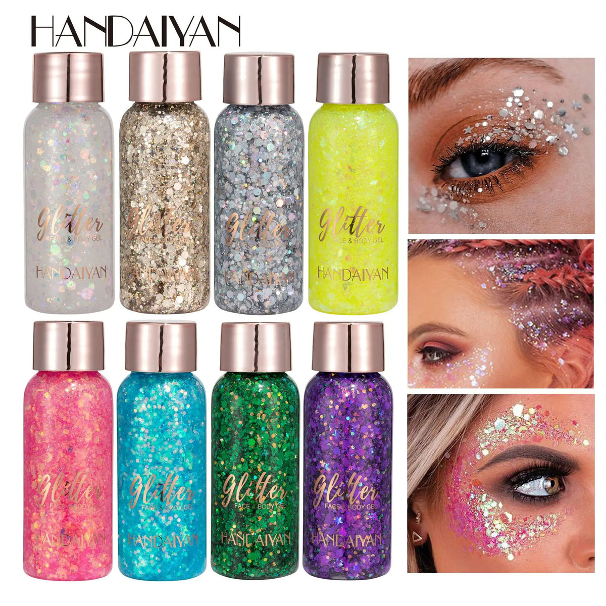 Mermaid Body Glitter Cream – Face, Hair, Nail Sequin Gel Body Glitter Gel PRIMED