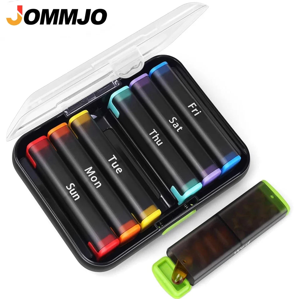 Weekly AM PM Pill Organizer | 7-Day Portable Travel Pill Box