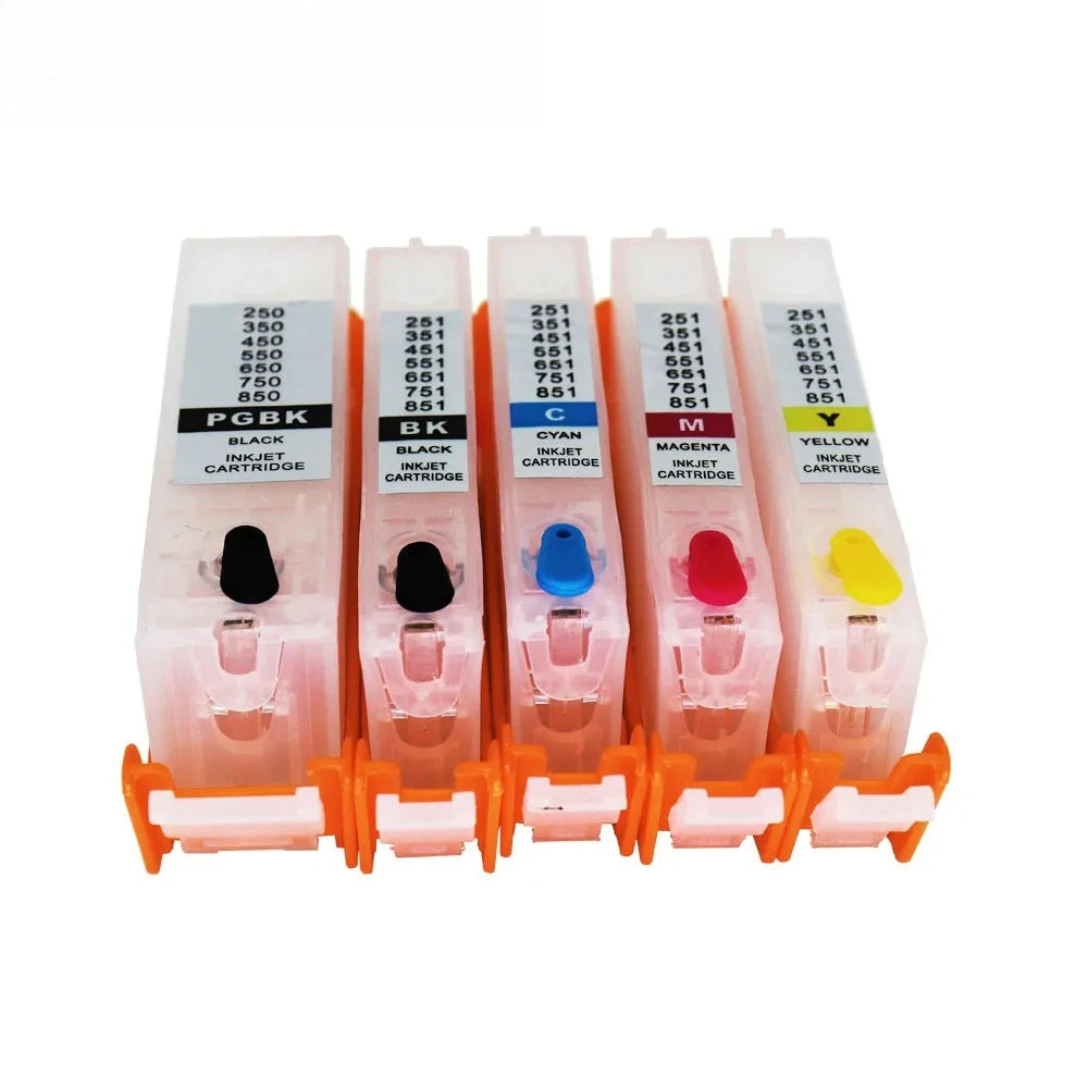 PGI-550 CLI-551 Refillable Ink Cartridges with ARC Chips | Canon Refillable Ink Cartridge PRIMED