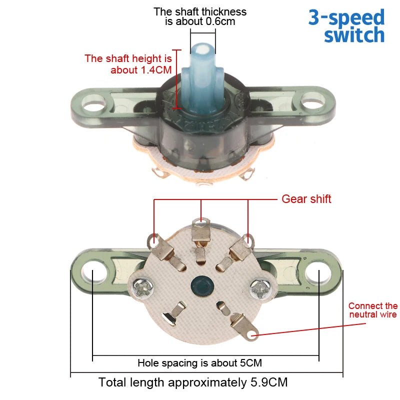 Round Fan Speed Control Switch – Floor & Wall Fan Replacement