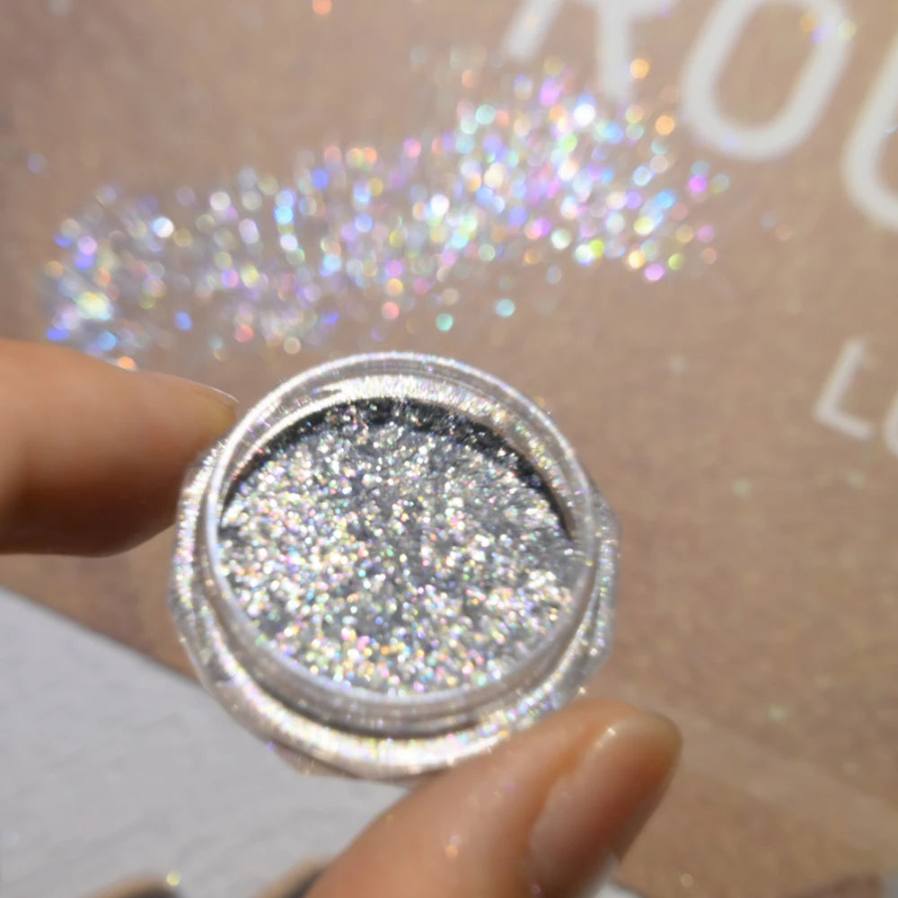 Opal Iridescent Nail Glitter Powder – 6 Neon Mirror Colors