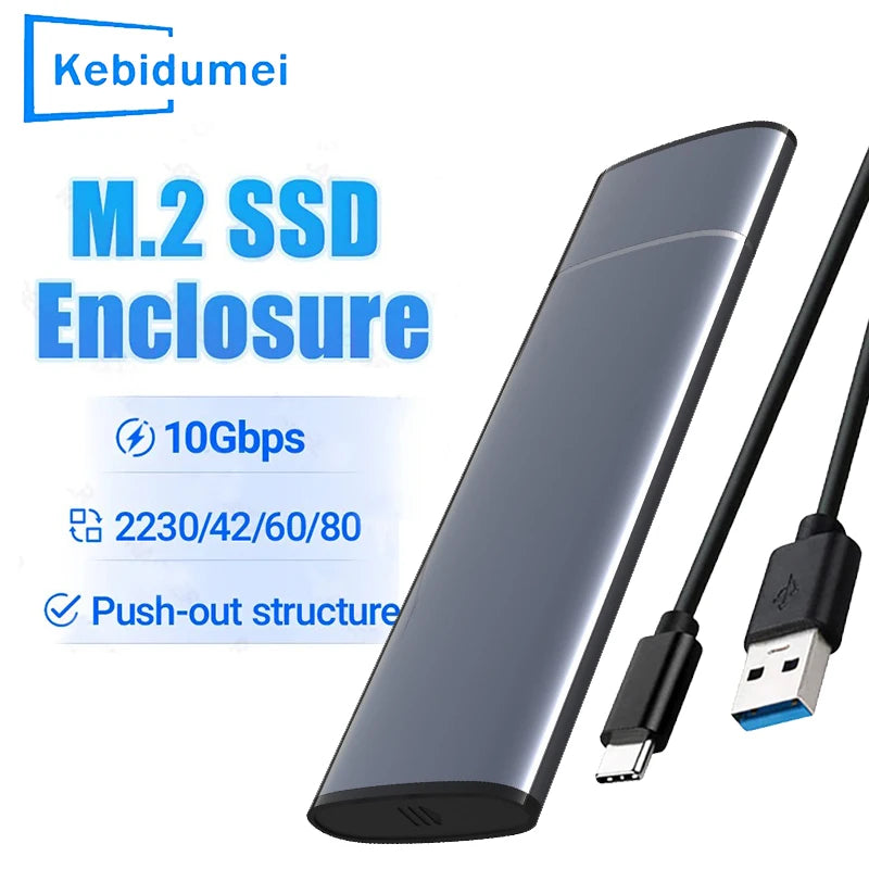 M.2 SSD Enclosure NVMe NGFF USB-C 3.1 Gen2 10Gbps Aluminum SSD Enclosure PRIMED
