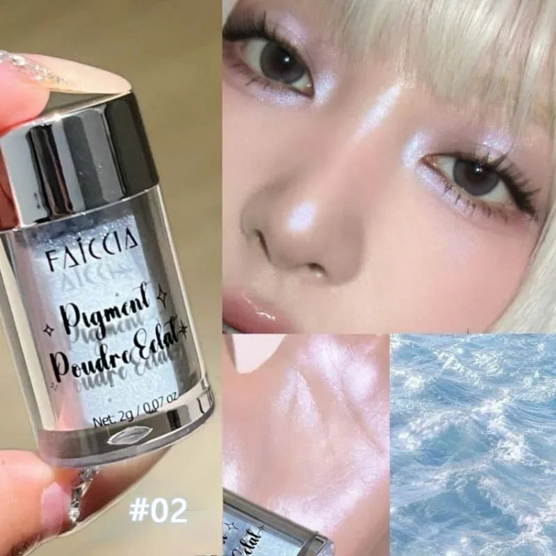 Aurora Peach Shimmer Loose Highlighter Powder – Face & Body Glow Shimmer Highlighter Powder PRIMED 02