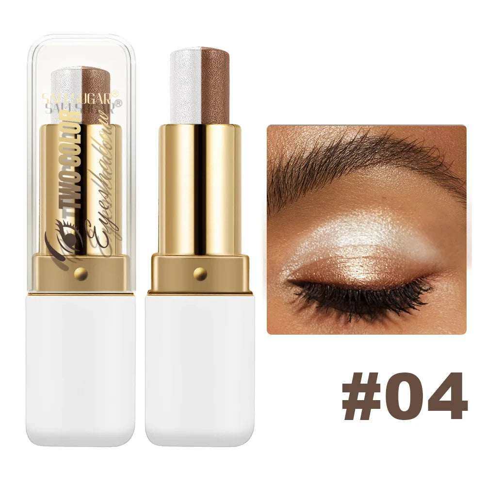 SAM SUGAR Two-Tone Eyeshadow Stick – Shimmer & Waterproof