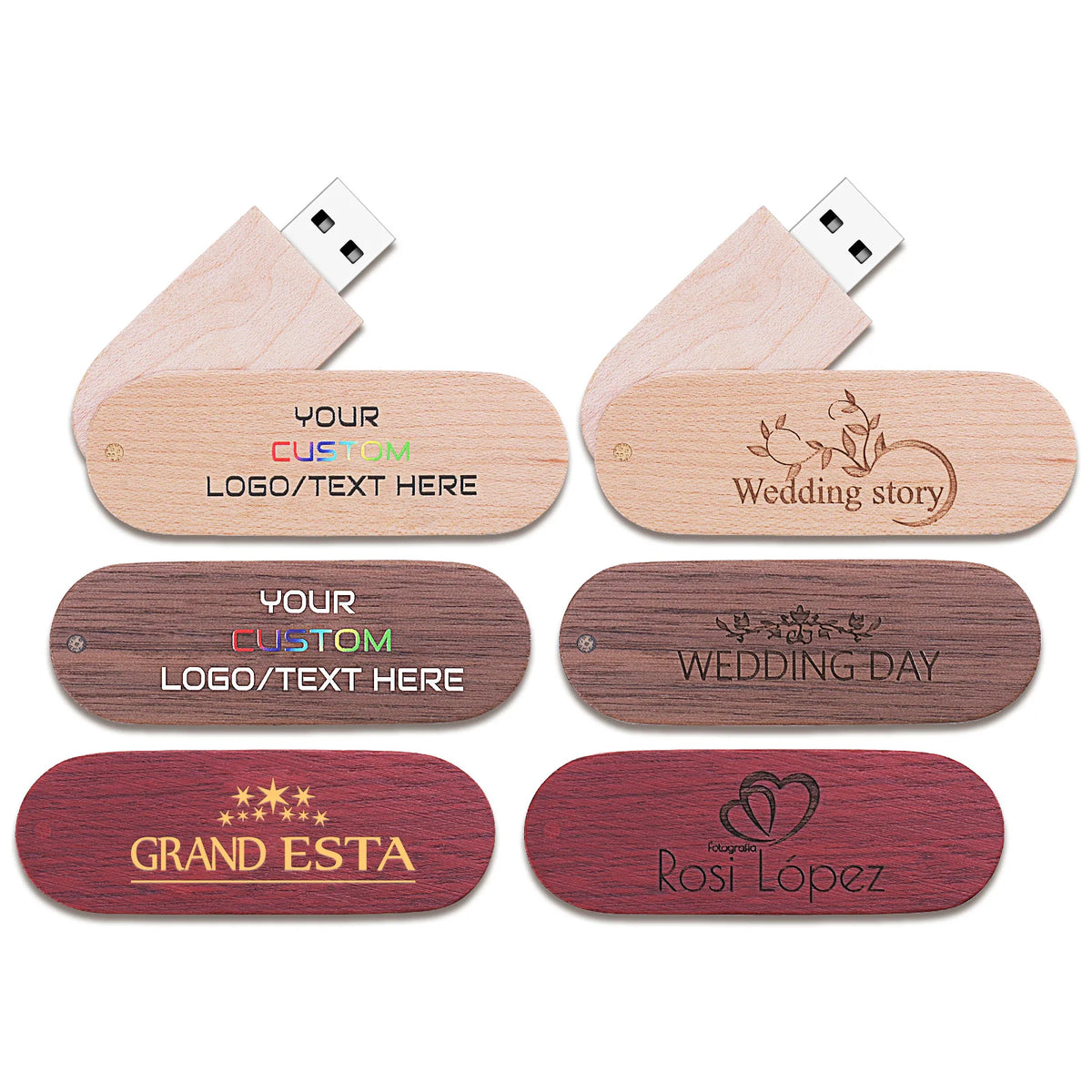 JASTER Wooden USB 3.0 Flash Drive | 16–128GB Custom Logo Wooden USB Flash Drive PRIMED