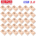 JASTER 30-Pack Wooden USB 3.0 Flash Drives | Free Custom Logo USB Flash Drive PRIMED 64 GB Maple wood with box