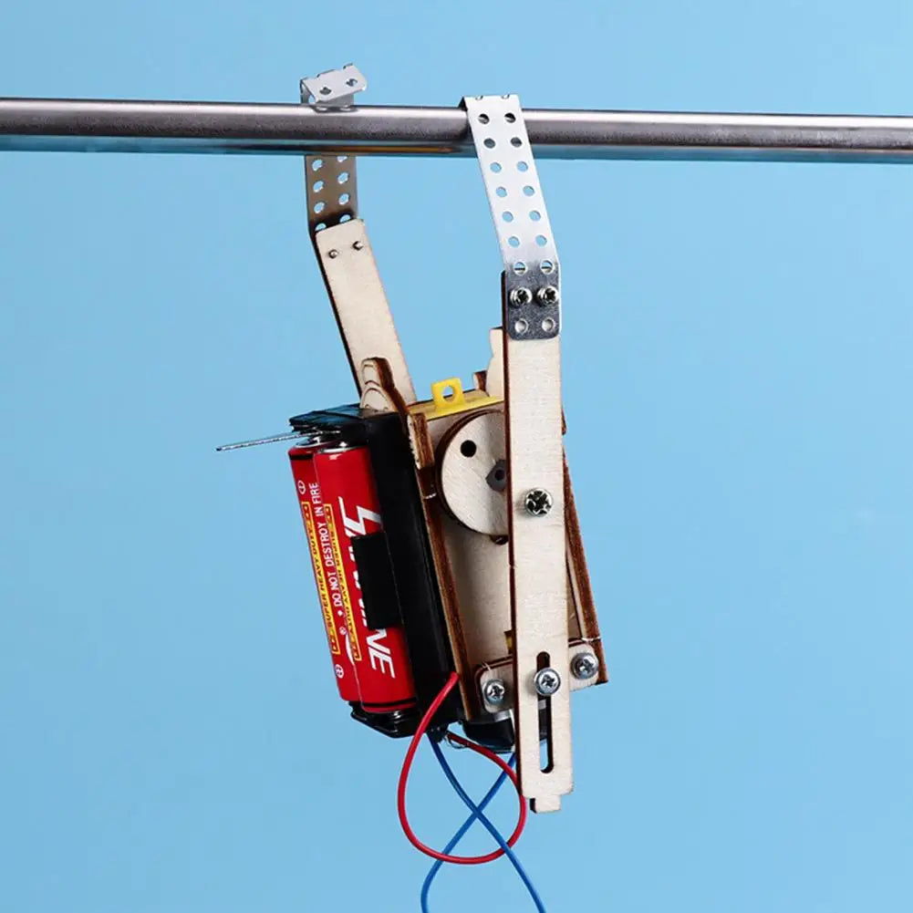 Wooden DIY Electric Rope Climbing Robot STEM Kit for Kids DIY STEM Robot Kit PRIMED