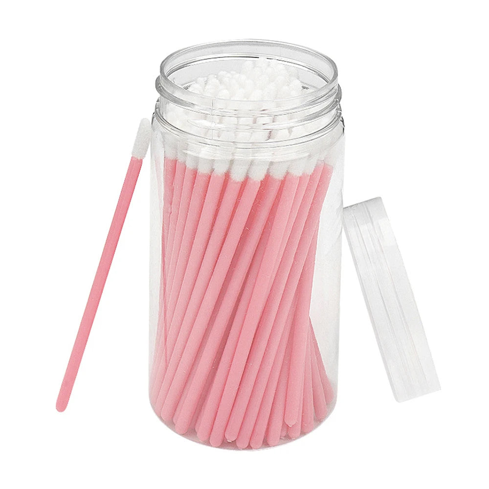 100 Pcs Disposable Lip Brushes & Mascara Wands | Crystal Tip