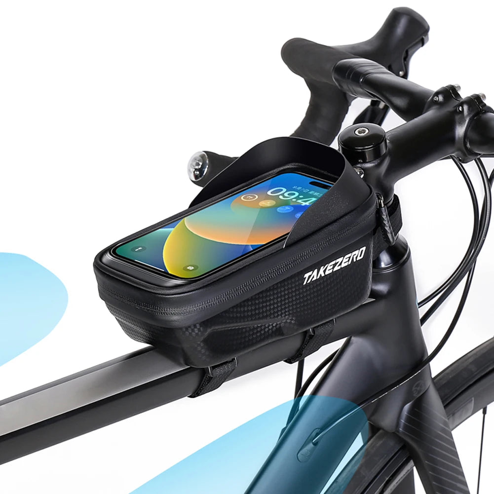 Waterproof Touch Screen Bicycle Frame Bag – Hard Shell Pouch Bicycle Frame Bag PRIMED