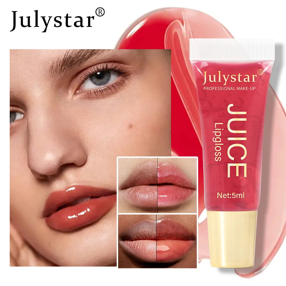 Julystar Nude Brown Plumping Lip Gloss & Fruit Lip Oil Plumping Lip Gloss PRIMED