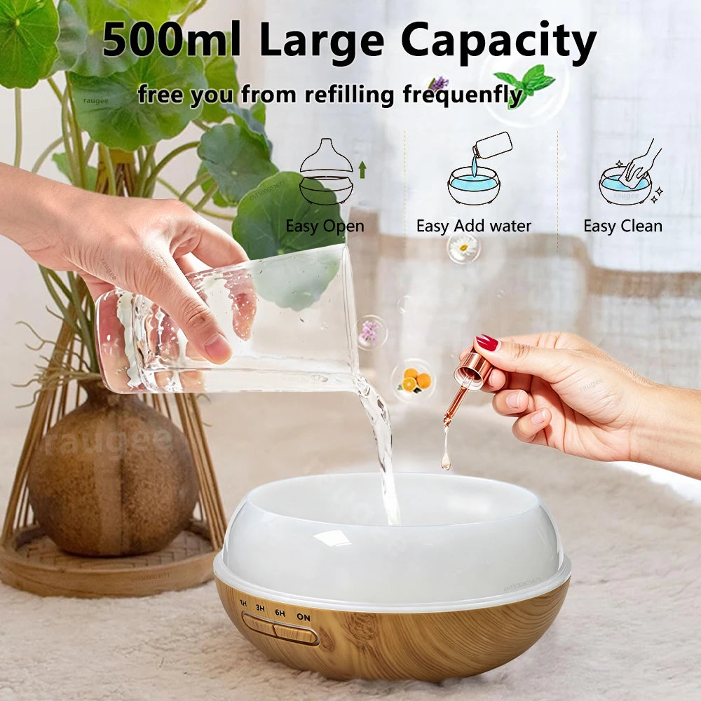 Woodgrain Essential Oil Diffuser & Humidifier USB 500ml