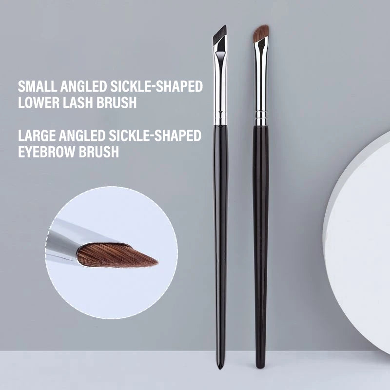 Sickle Blade Eyeliner & Eyebrow Detail Brush Set | Eye Makeup