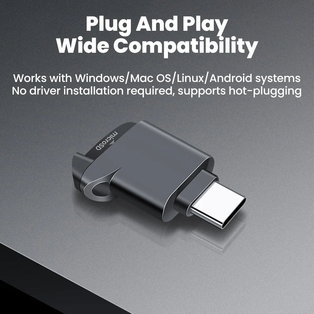 USB-C Mini TF Card Reader – Portable MicroSD for iPhone USB-C Card Reader PRIMED