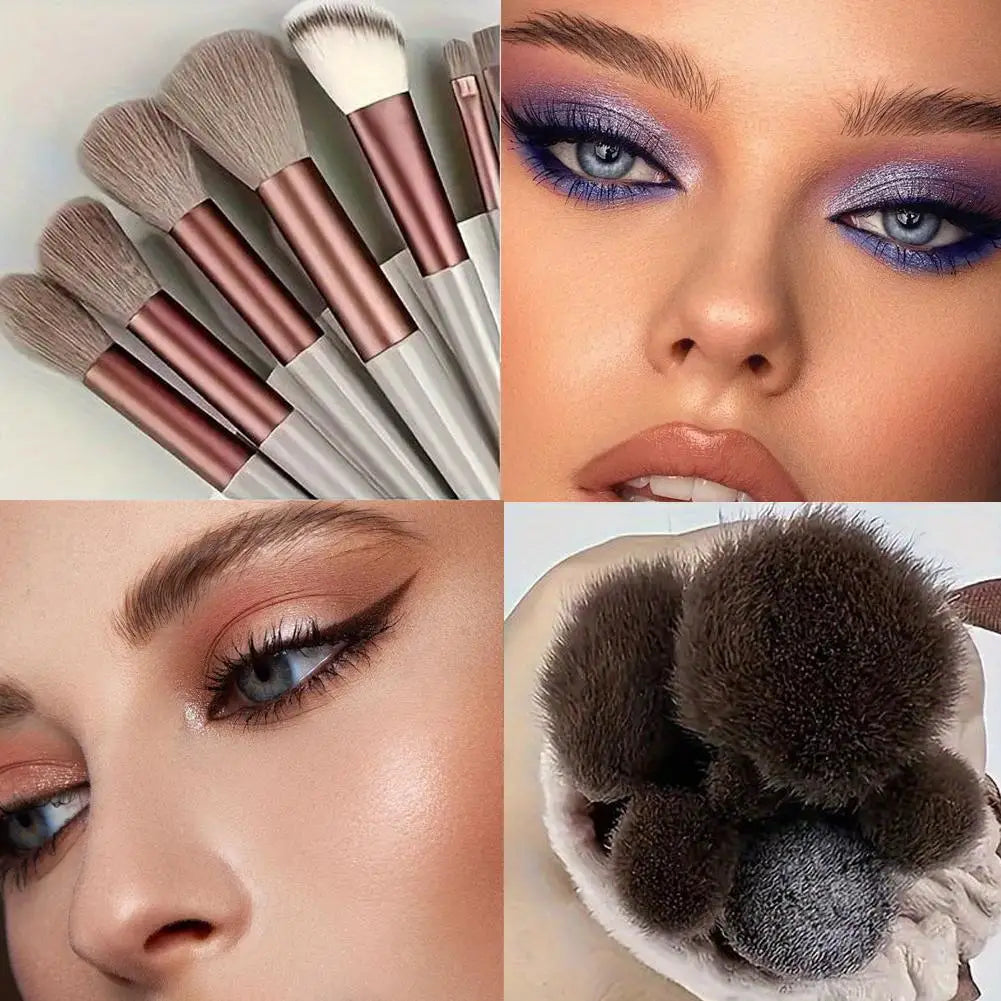 13-Piece Makeup Brush Set – Foundation, Eyeshadow & Blush