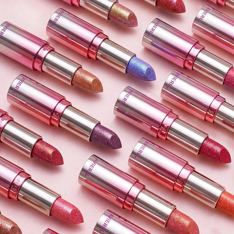 6-Color Polarized Shimmer Metallic Lipstick – Glitter Lip Tint