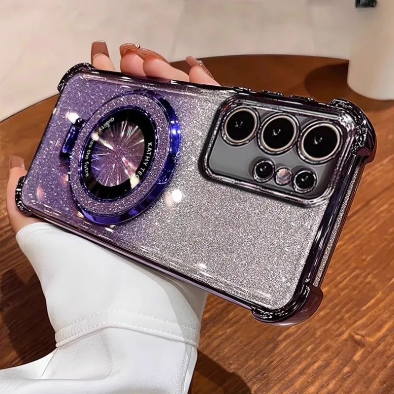 Glitter Shockproof Silicone Case – Samsung Galaxy S & A Series Phone Case Cover PRIMED