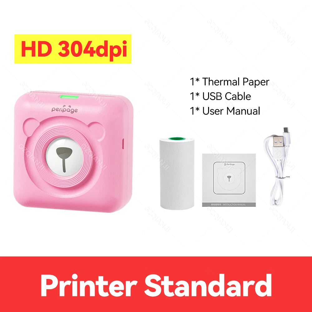PeriPage A6 Portable Bluetooth Thermal Printer + Carry Bag Portable Thermal Printer PRIMED PK Standard