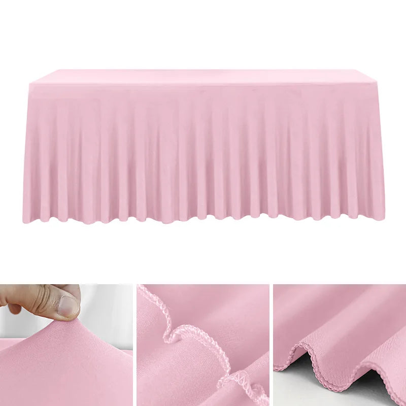 Spandex Rectangle Tablecloth – Waterproof & Washable Table Cover