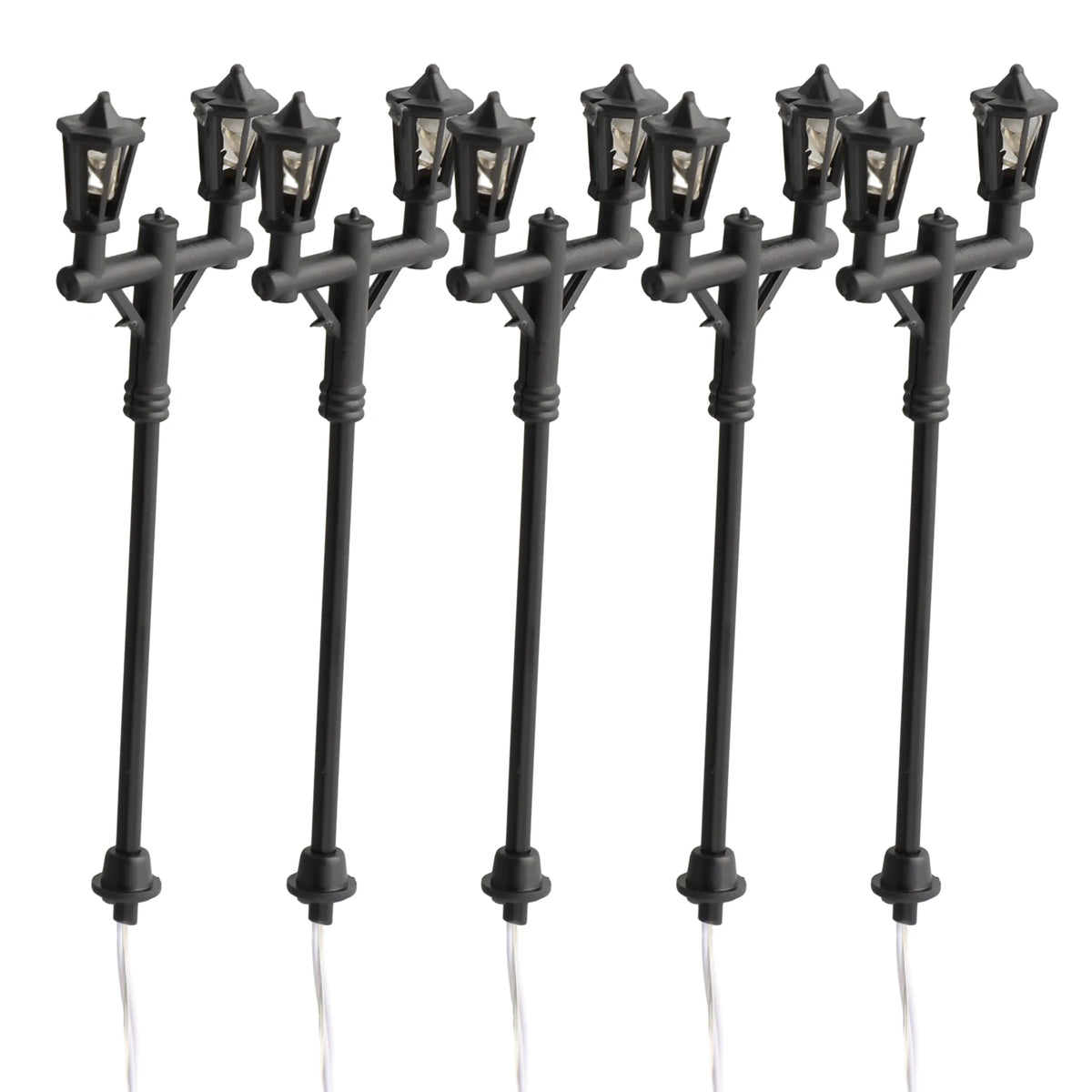 10 Pcs Miniature LED Lamp Posts – 1:100 Scale Model Lighting