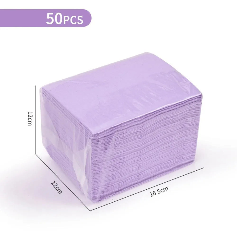 Disposable Nail Art Table Mat – Double Layer 50 Pack Nail Art Mat PRIMED Purple