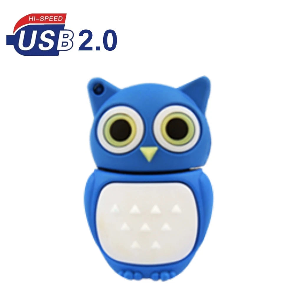 Cute Animal USB Flash Drive 2.0 – Cat Owl Penguin Frog 8–64GB USB Flash Drive PRIMED 4GB style 3